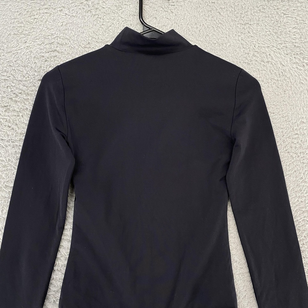Babaton Bodysuit Womens XS Black Mock Neck Sleeve Aritzia Minimalist Capsule - Picture 11 of 14